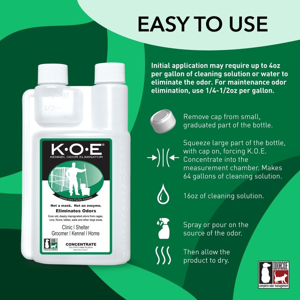 Kennel Odor Eliminator Concentrate - Powerful Pet Odor Removal Solution