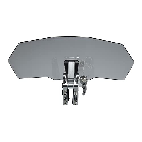 Gray Lens Motorcycle Windshield, Adjustable Clip Windscreen Deflector