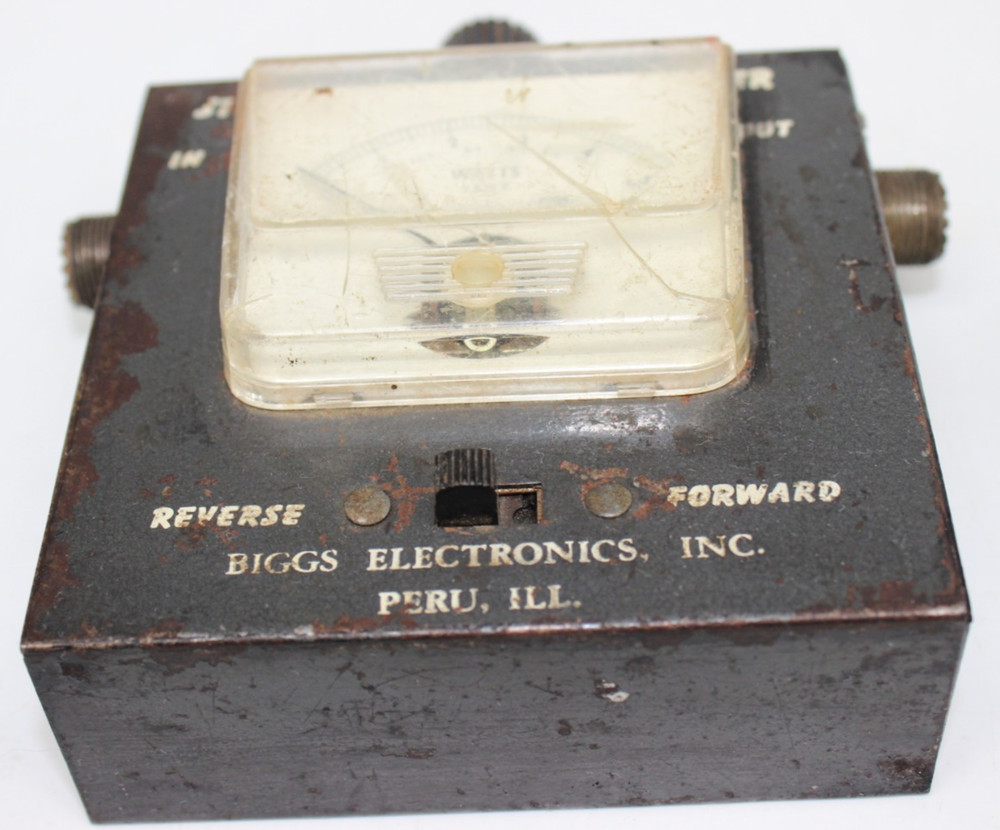 Vintage Biggs Electronics RF Wattmeter Forward Reverse CB Ham Radio Untested