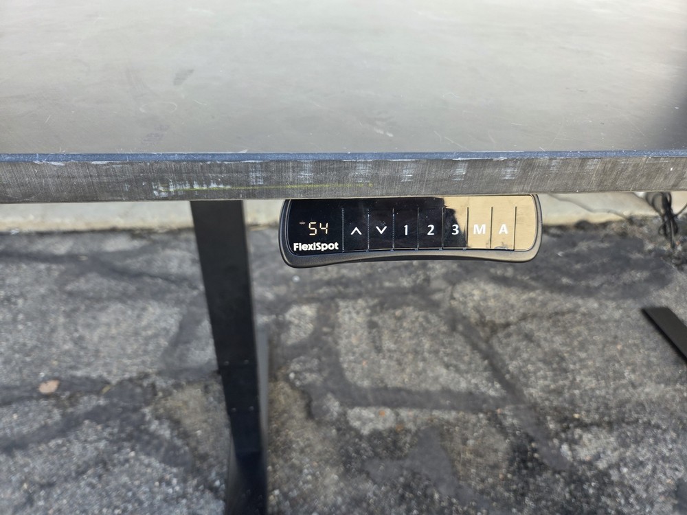 Flexispot Adjustable Workbench, 62"x32", 600 Lb. Capacity, Phenolic Top, Used