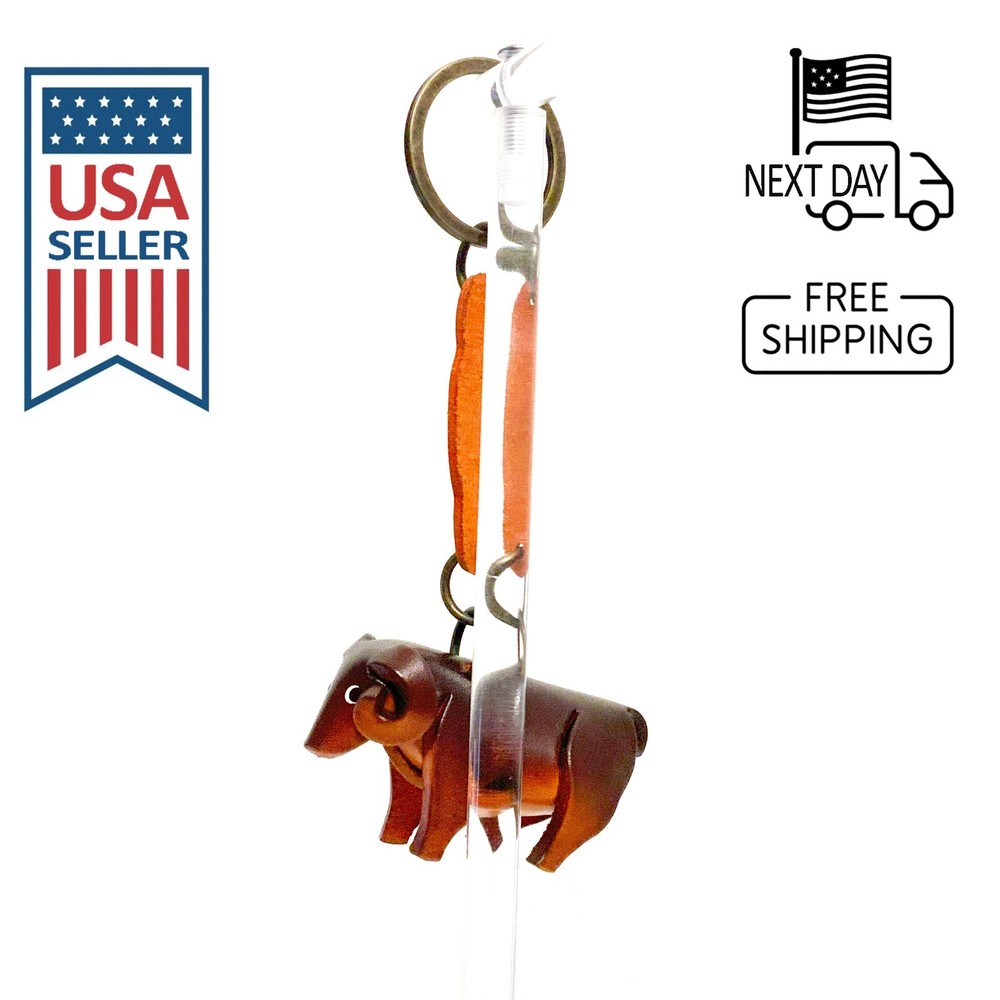 Rambouillet Sheep Handmade Leather Keyring