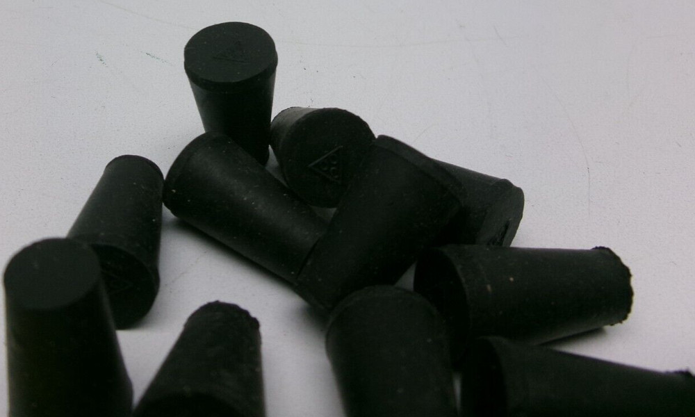 Plasticoid Thomas Scientific Solid Tapered Rubber Stoppers (12 pcs) #721N