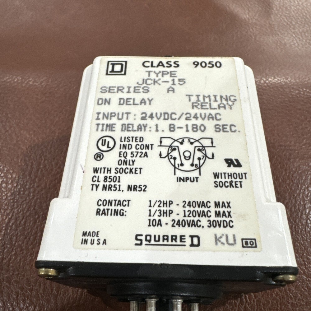 Square D 9050 JCK-29 Solid State Timing Relay #B25