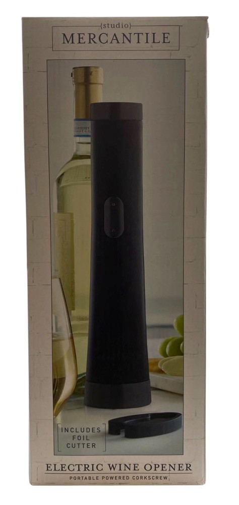 Studio Mercantile Black Automatic Wine Bottle Opener Set