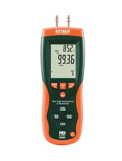 Extech HD350: Pitot Tube &plus; Anemometer Diff Manometer