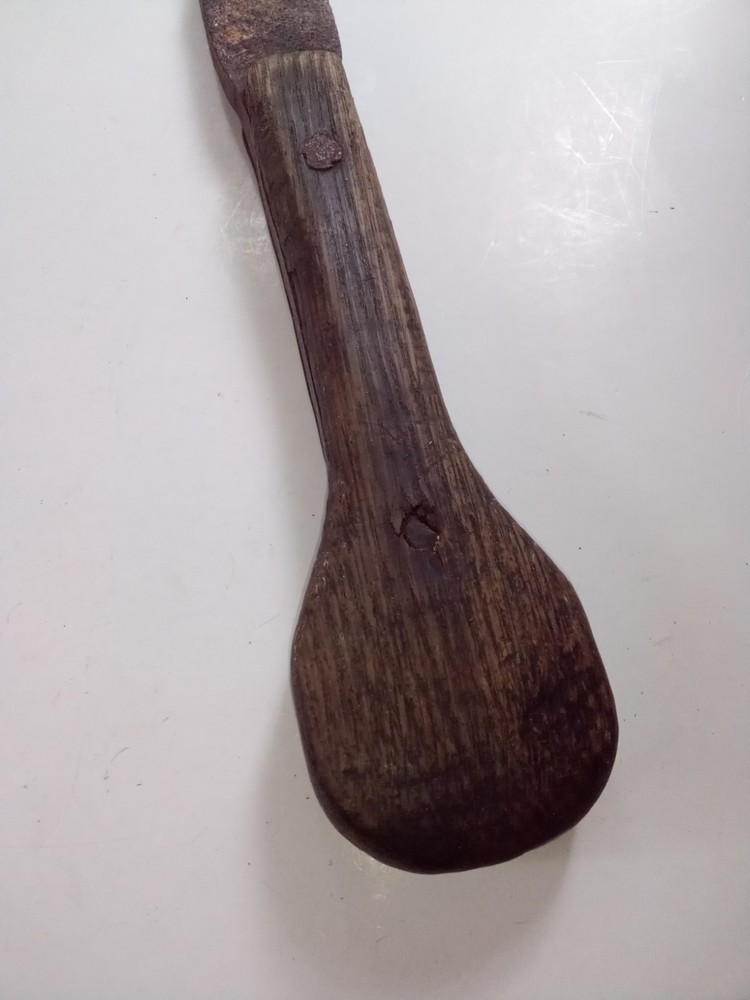 ANT TOOL BLACKSMITH HAND FORGED SCRAPER FARM TOOL IRON WOOD PRIMITIVE RUSTIC...