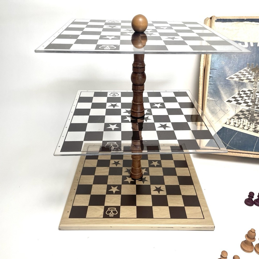 Vintage Space Chess Multi-Level Chess Set 4th Dimension