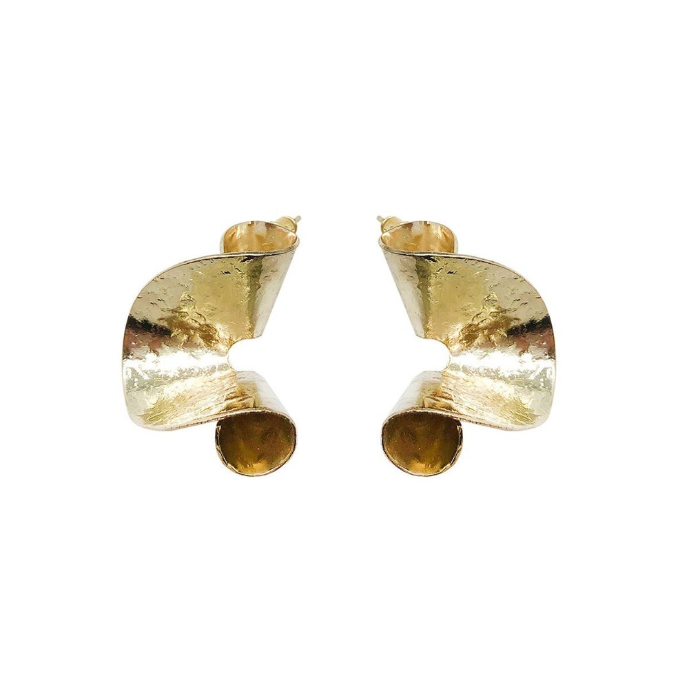 Sculptural Scroll Posts - Gold