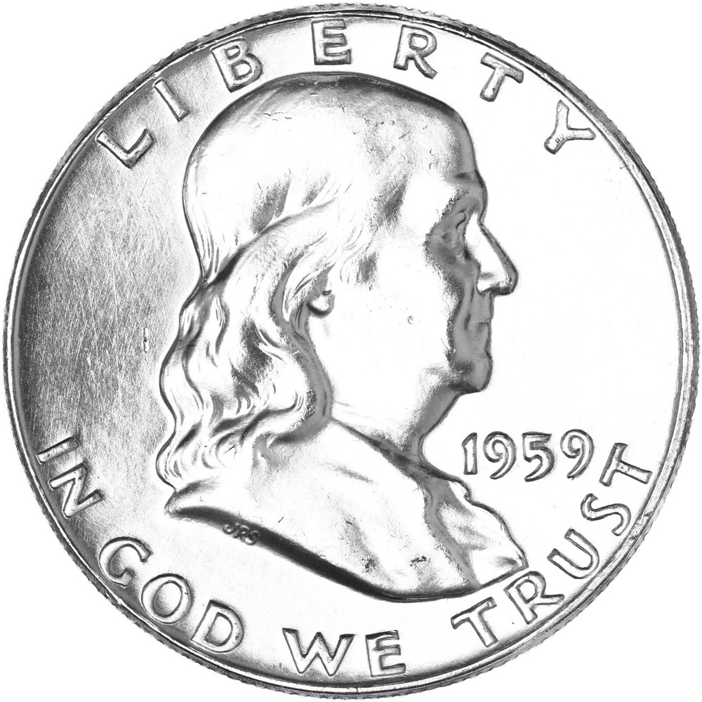 1959 (P) Franklin Half Dollar 90% Silver BU