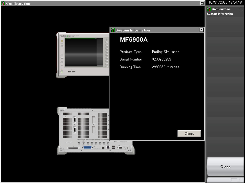 ANRITSU MF6900A Fading Simulator - LTE 2×2, MIMO 2-cell & 4×2 MIMO (Opt 001)