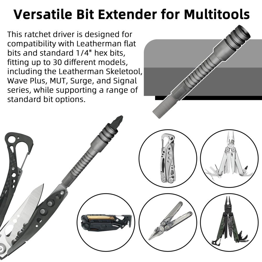 2Pack Calvana Multitool Bit Driver Extender, Ratchet Driver, Addon Accessory ...