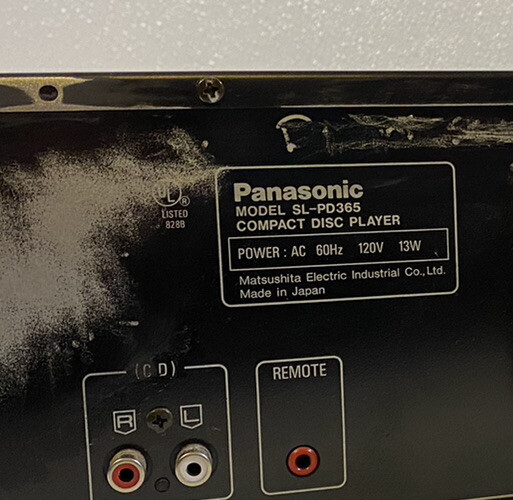 MASH Panasonic 5 Disk CD Changer Player Model SL-PD365 Tested