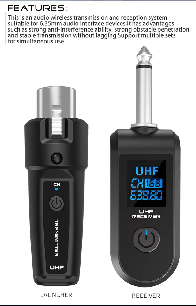 Microphone Dual Transmitter + Receiver Wireless System Loudstar Acoustics