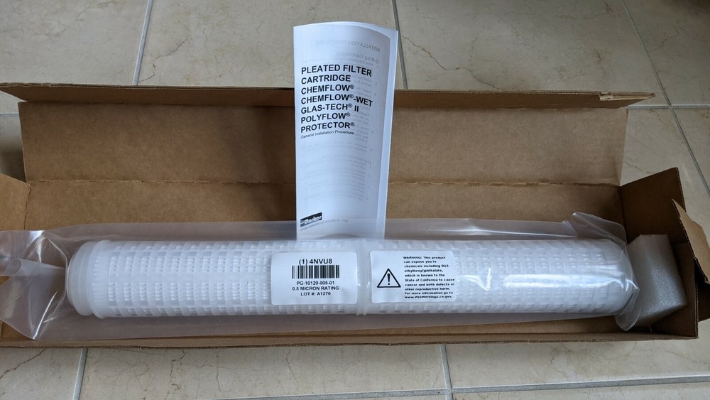 Parker - Pleated Filter Cartridge (0.5 Micron Rating, 10 gpm) - NIB