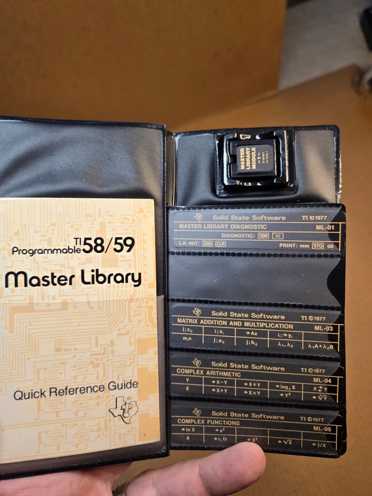 Texas Instruments Master Library Module & Cards for TI58 TI59 Calculator