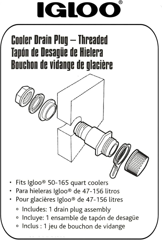 Igloo Replacement Threaded Drain Plug