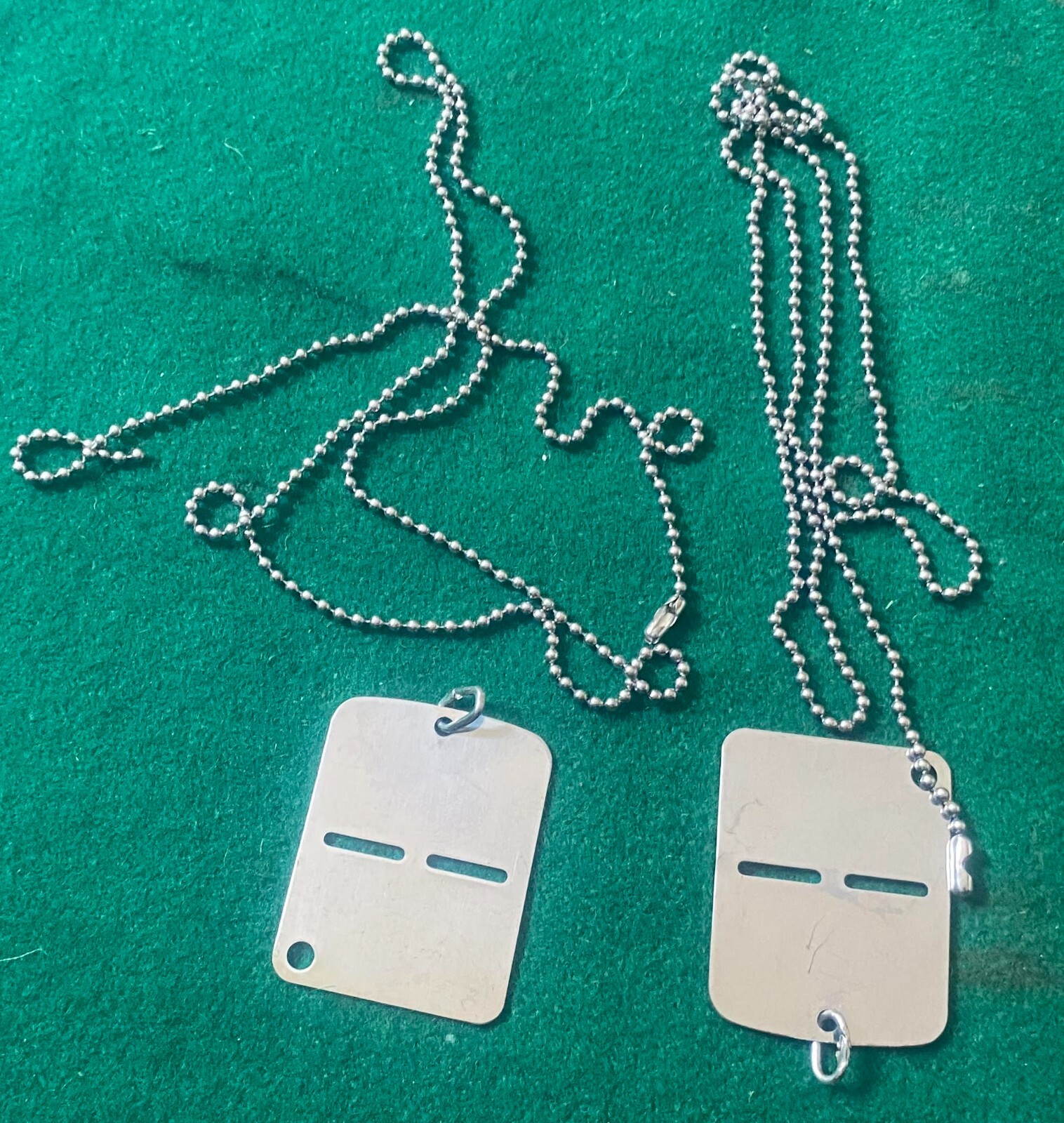 ORIGINAL ITALIAN ARMY ID TAGS DOG TAGS mint unmarked