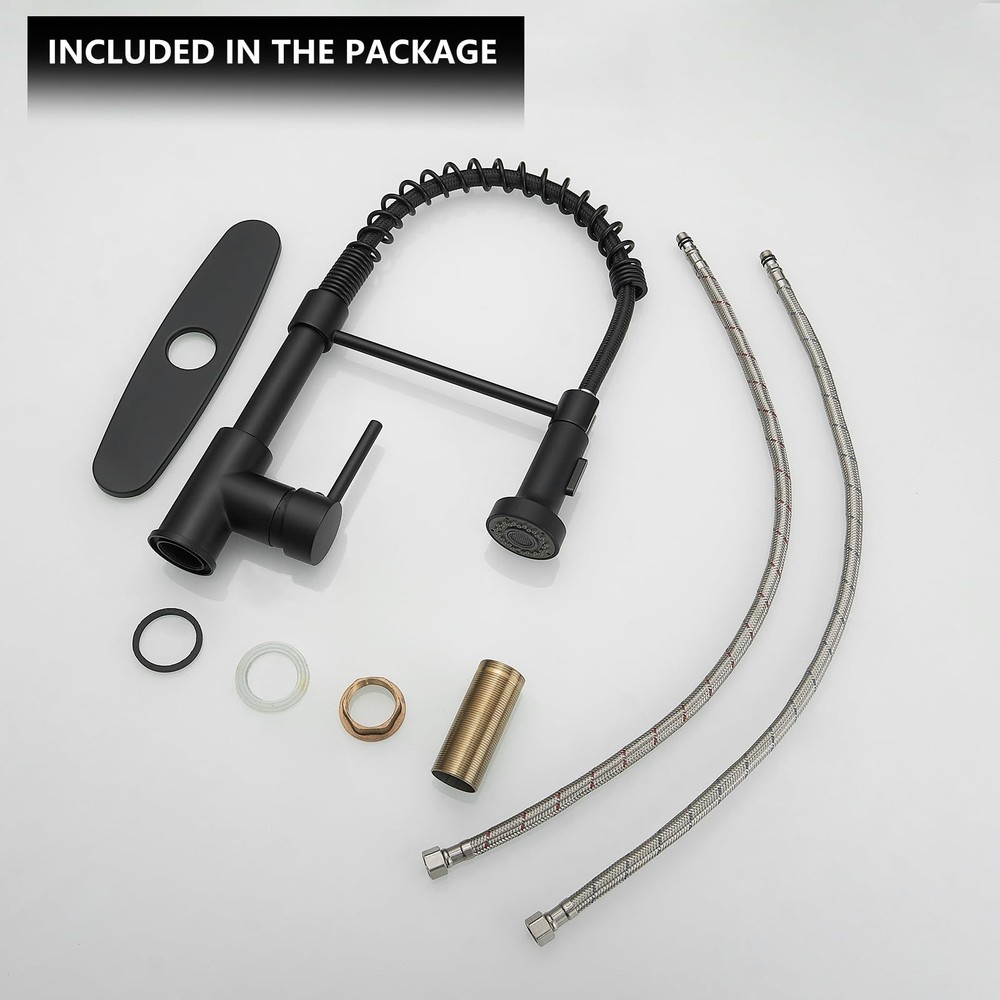 AIMADI Matte Black Pull Down Kitchen Faucet