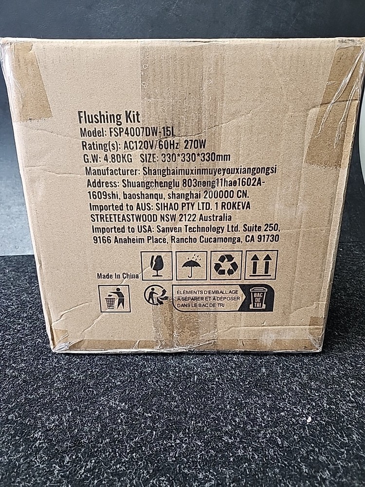 VEVOR Tankless Water Heater Flushing Descale Kit with Pump & 3.7 Gallon Pail