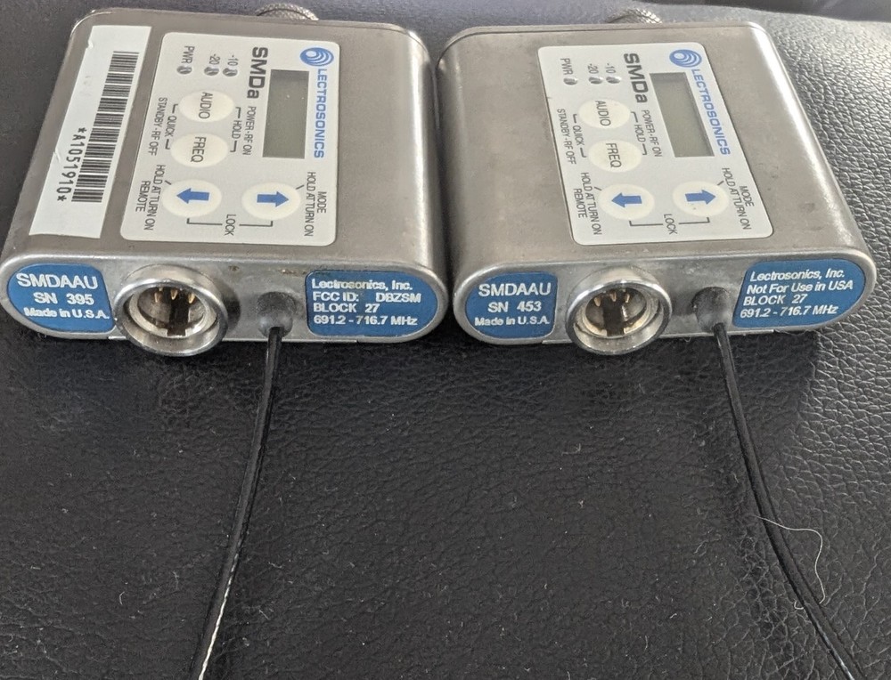 Lectrosonics SMDA Super-Miniature Microphone Transmitter BLK 27 x 2 available