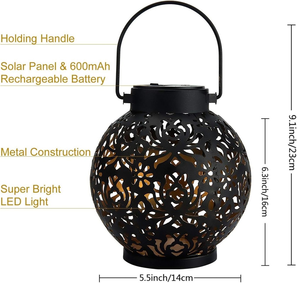 Solar Hanging Lantern Lights, 2 Pack