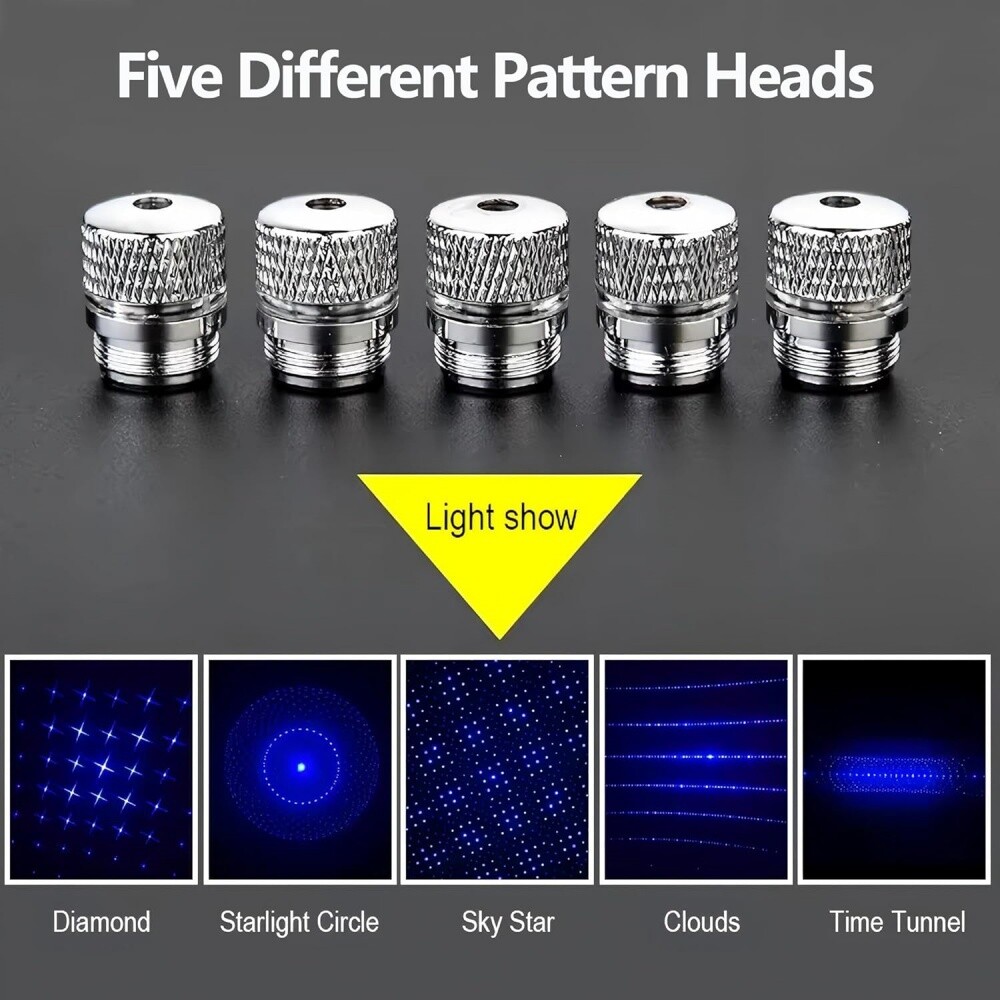 Blue Laser Pointer Adjustable Visible Beam Dot Light Battery Powered Kit