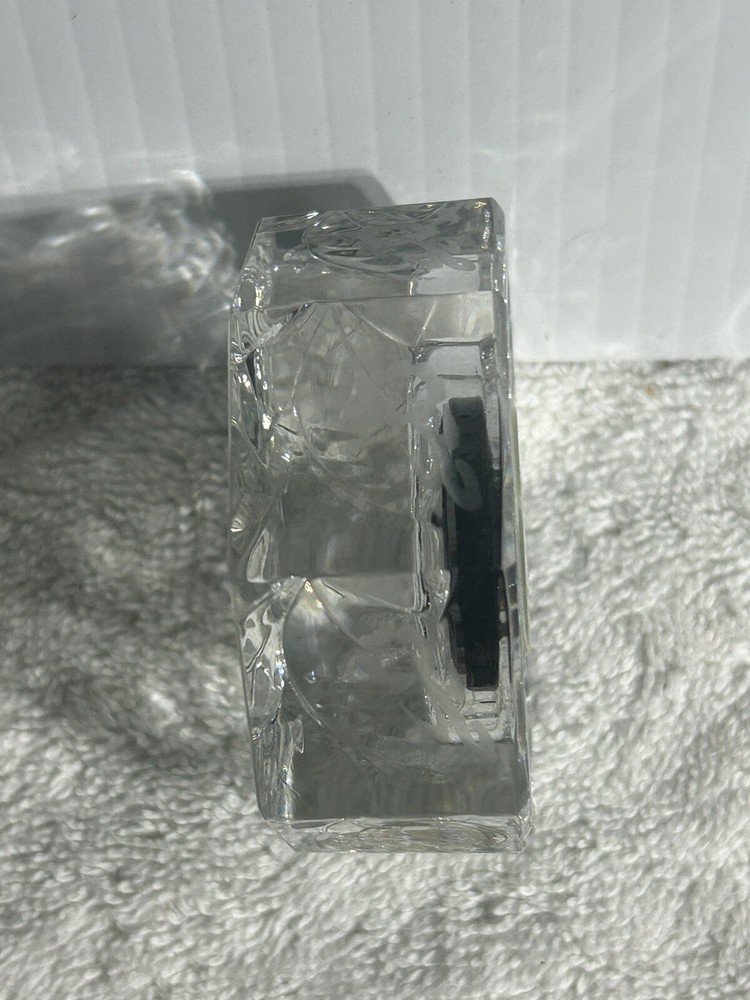 Small Classic Clock Octagonal Cut Crystal Glass Clock