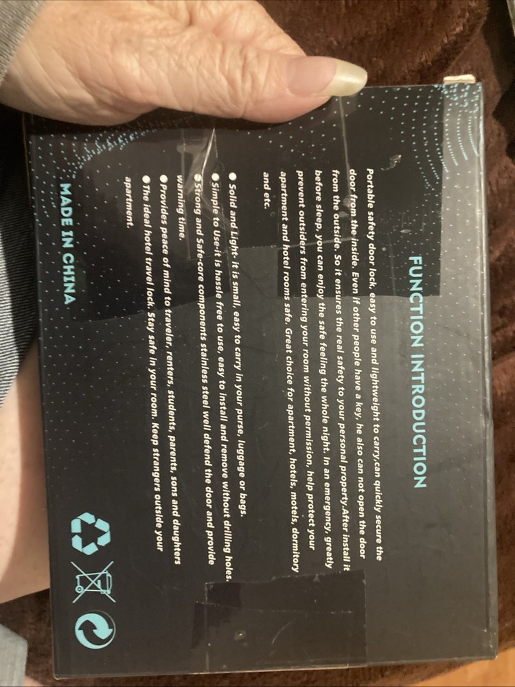 AceMining Portable Door Lock - Red/Silver