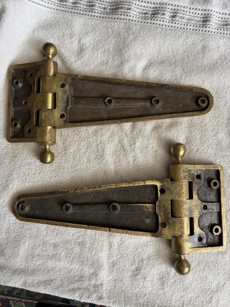Vintage Brass Garage Door Hinges