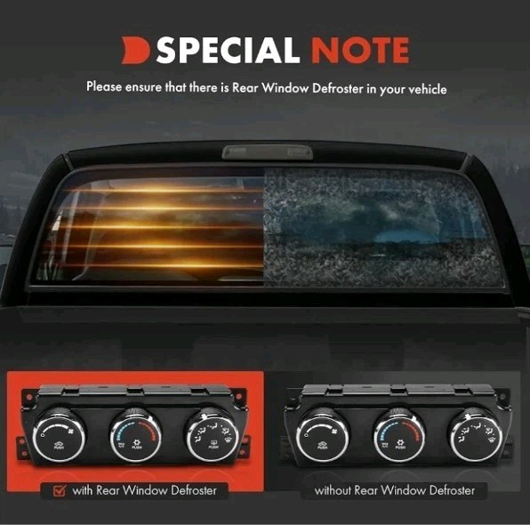 Heater Climate Control Panel Module Compatible with Dodge Ram 1500 2009-2010