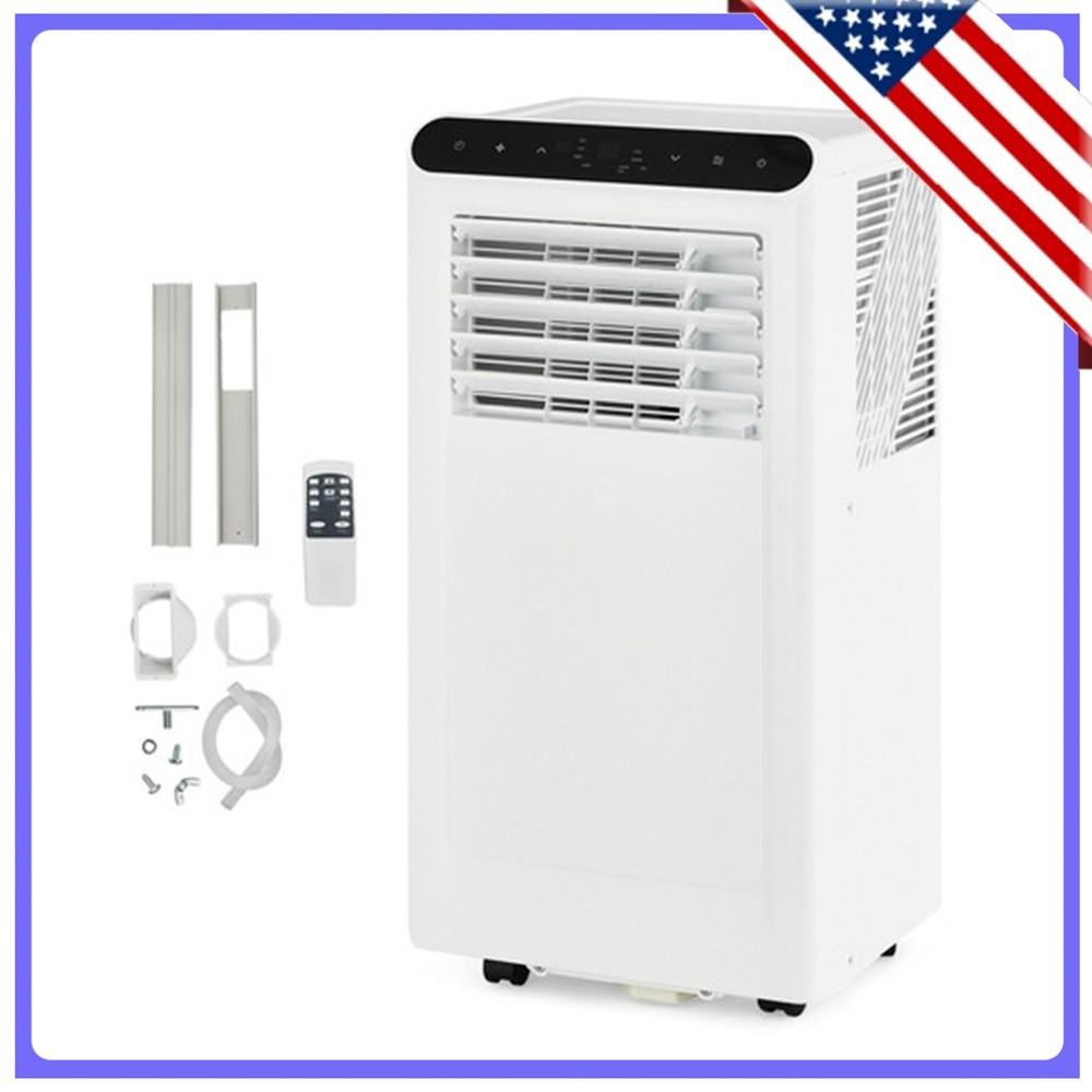 8000 BTU Portable Air Conditioner 3-in-1 with Cooling, Dehumidifier & Fan Modes