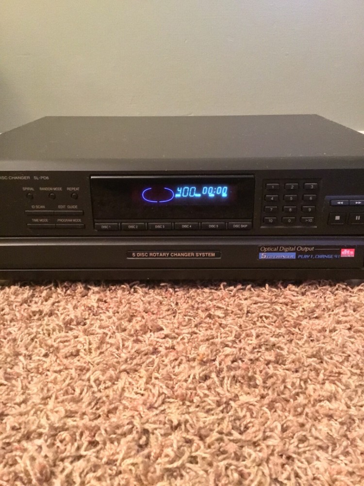 Technics SL-PD6 5 Disc Rotary Changer System No Remote