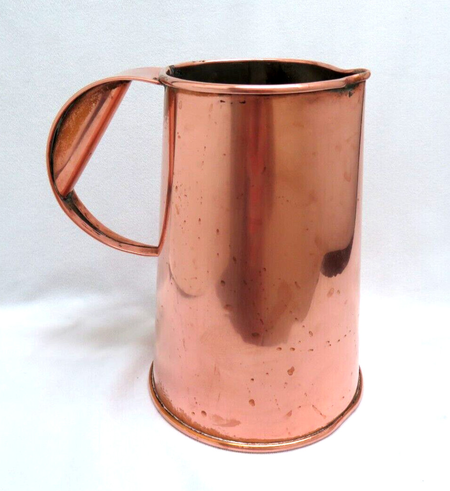 Vintage Copper Pitcher 7 1/2" Tall