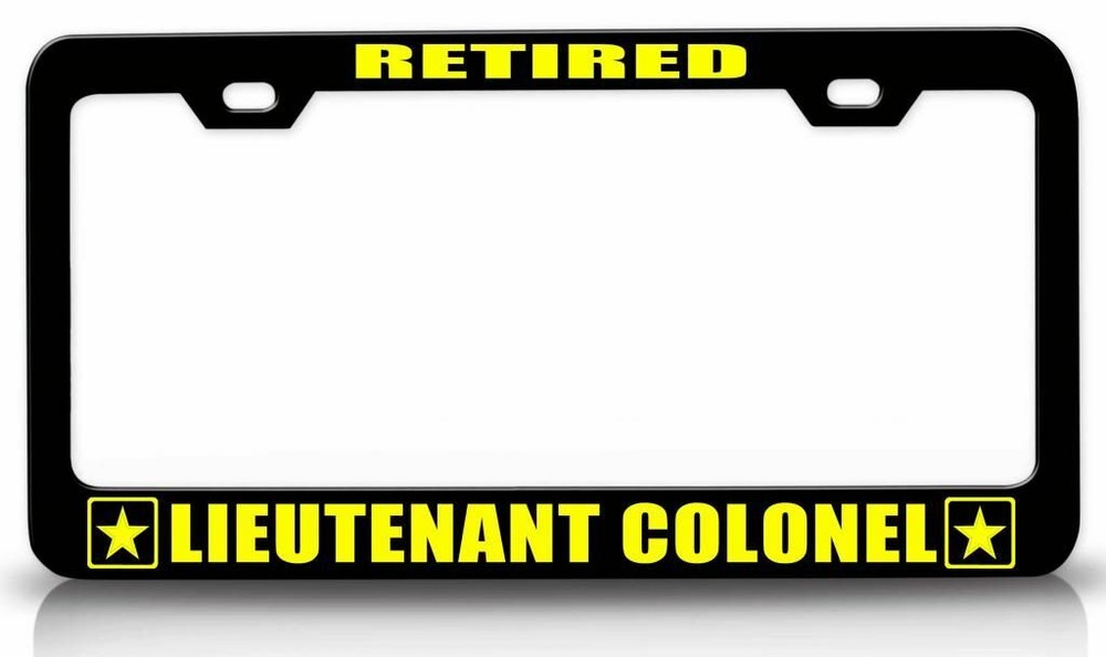RETIRED LIEUTENANT COLONEL Army License Plate Frame-CAN PERSONALIZE