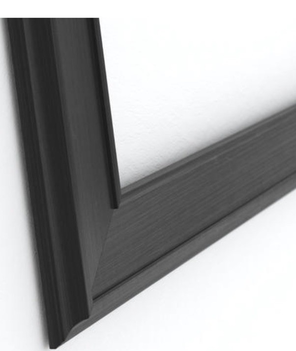 Delta® 33"W × 47"H Matte Black Mirror Frame Rectangle NEW