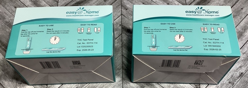 2 Easy@Home Single Drug Screen THC Test Kit 15 Pack Each