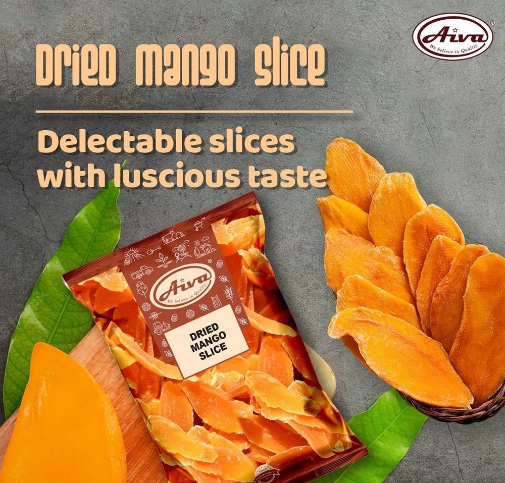 Aiva Dried Mango Slice 1 LB | Mango Slices Perfect for Snacking & Baking