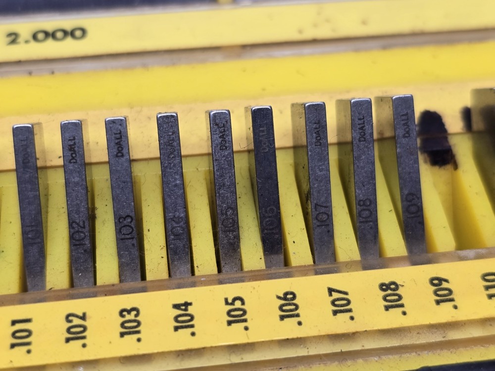 DoAll Gage Block Set Precision Inspection Incomplete
