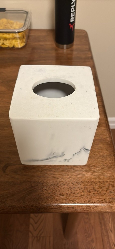 Natural Stone Marble/Travertine Tissue Box Holder Cover Square
