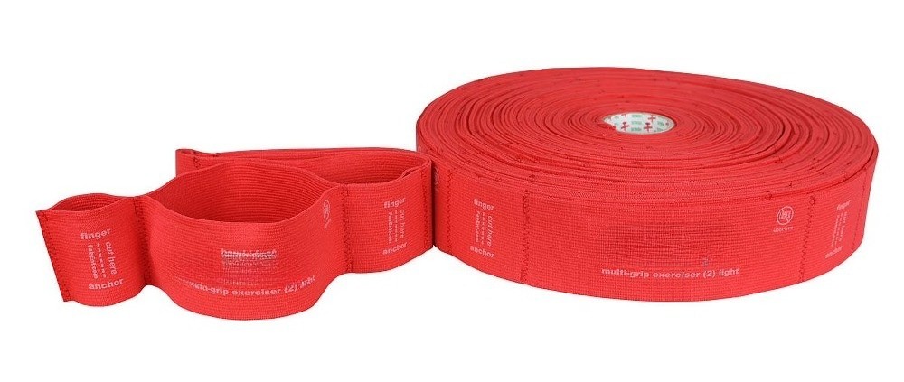 Grip Exerciser Band 30 Yard Roll, Light, Red