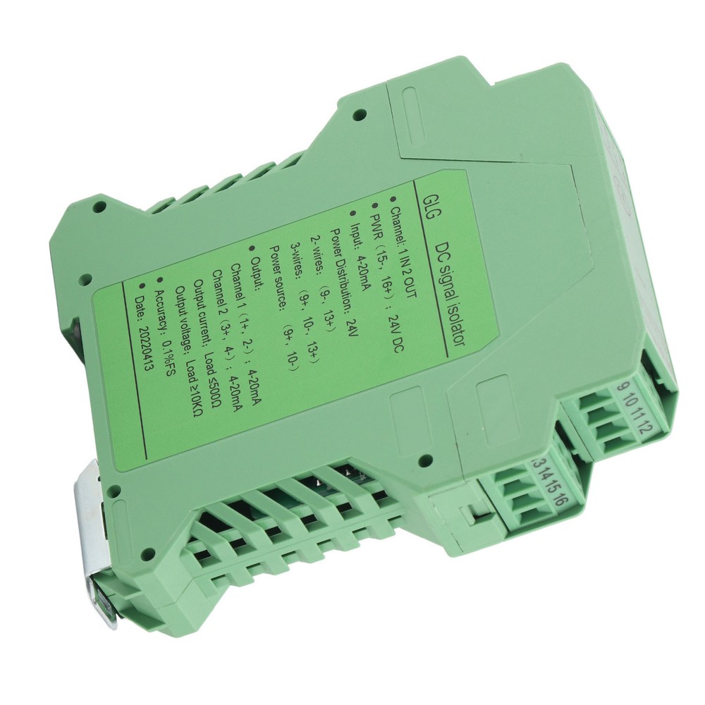 DC 24V DC Current Signal Isolator Transmitter 4-20mA PLC Detect Conditioner
