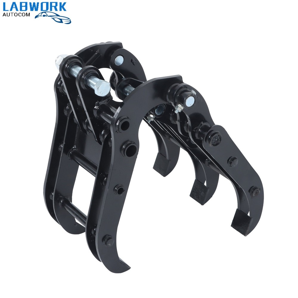 Compact Digger Grapple Claw - Heavy Duty Wide Opening Attachment for Excavators