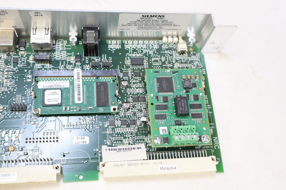 SIEMENS NRC NETWORK RING CARD COM FIRE AND BURG. MODULE