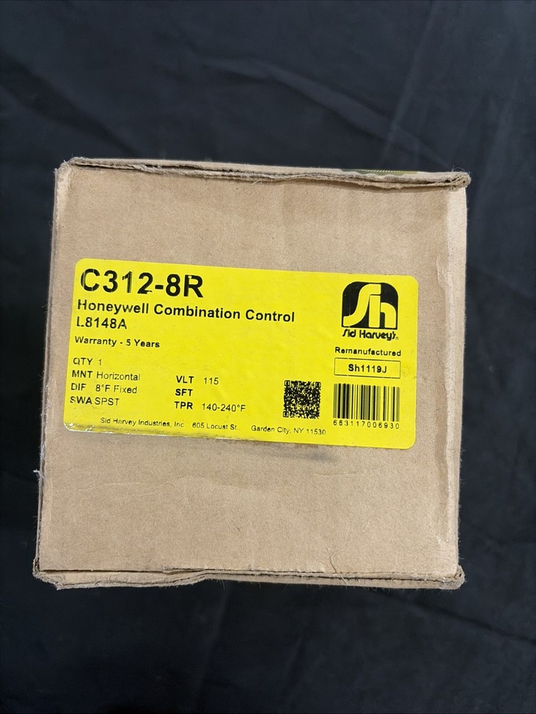 Sid Harvey C312-8R Honeywell Combination Control L8148A Refurbished