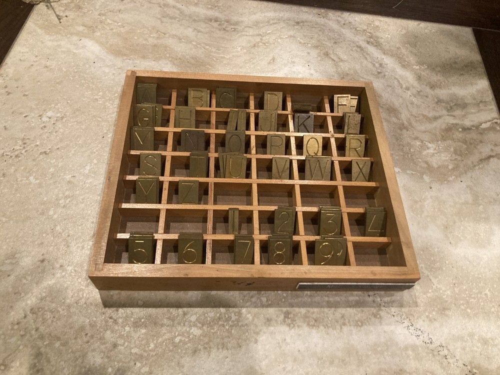 Brass MS 33558 Movable Type, Complete but Sparse Set