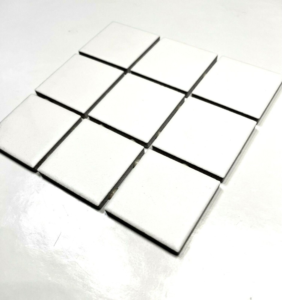 2x2 Essential White Matte Subway Ceramic Tile Kitchen Backsplash (6x6 sheet)
