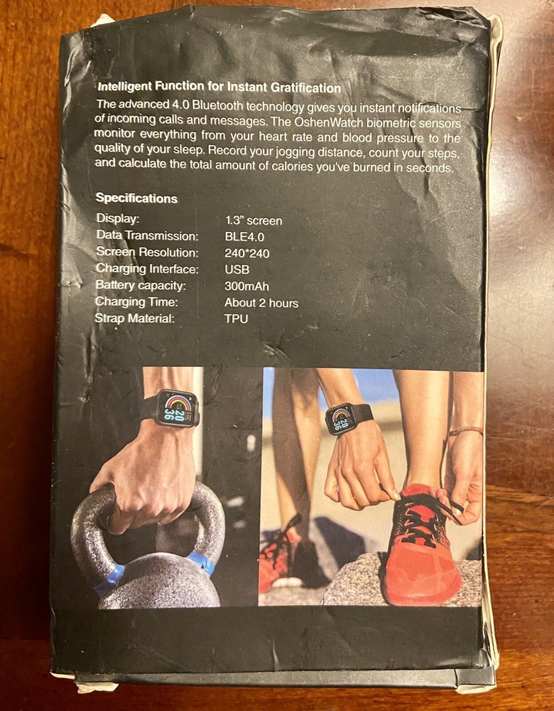 NEW OSHEN WATCH ACTIVITY TRACKER Black Band NIB