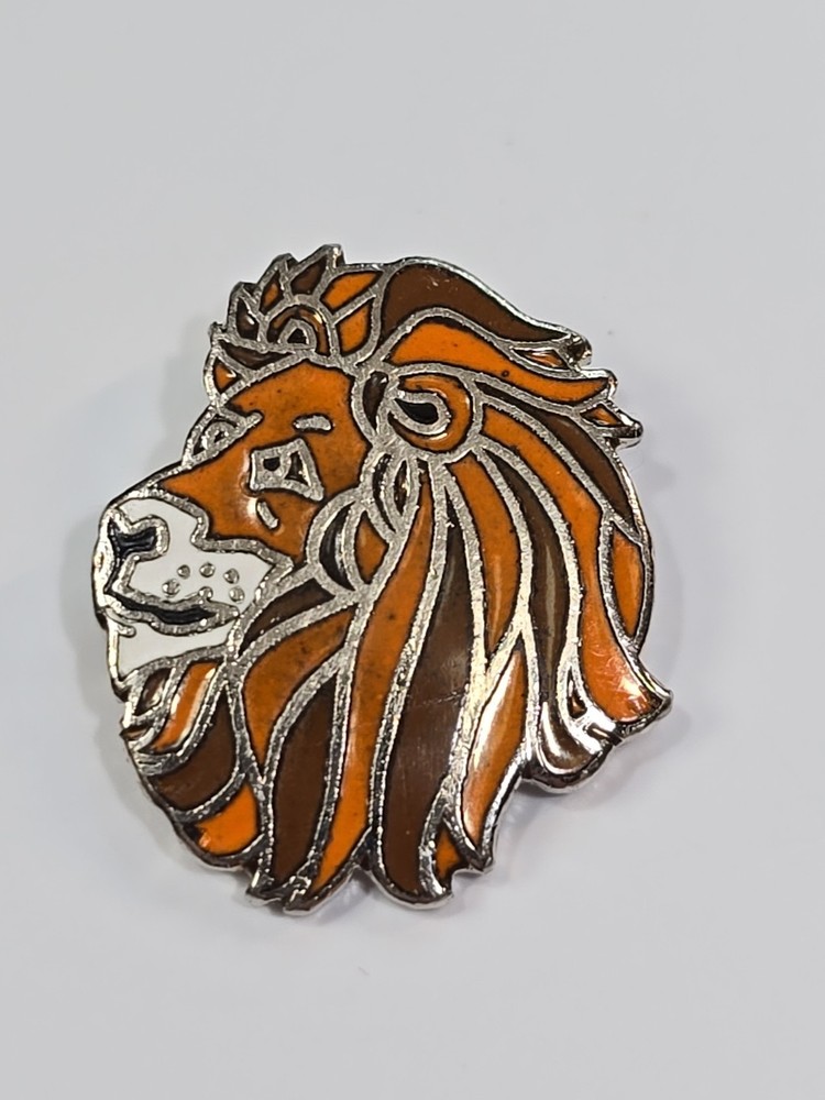 Lion's Head & Mane Lapel Pin by MAFCO