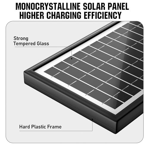 Solar Panel for Trail Camera, Solar Battery Charger with Controller and 6W