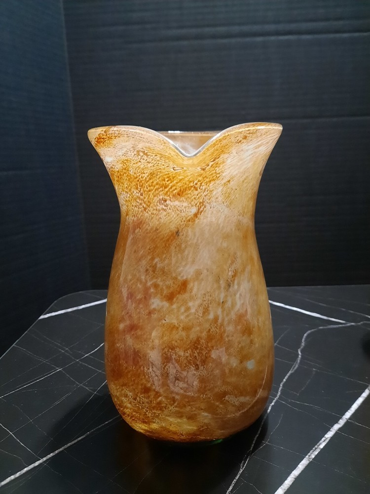 Hand Blown Glass Pitcher And Goblets